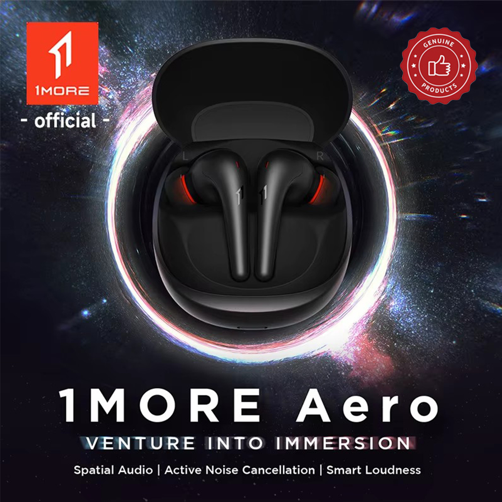 Bluetooth Headset On Ear - 1MORE Aero Ear Buds Noise Cancellation
