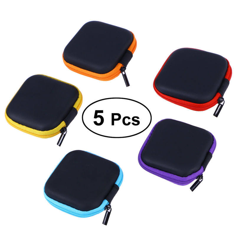 5Pcs Mini Earphone Storage Cas - Headphone Case Hard 评论和价格
