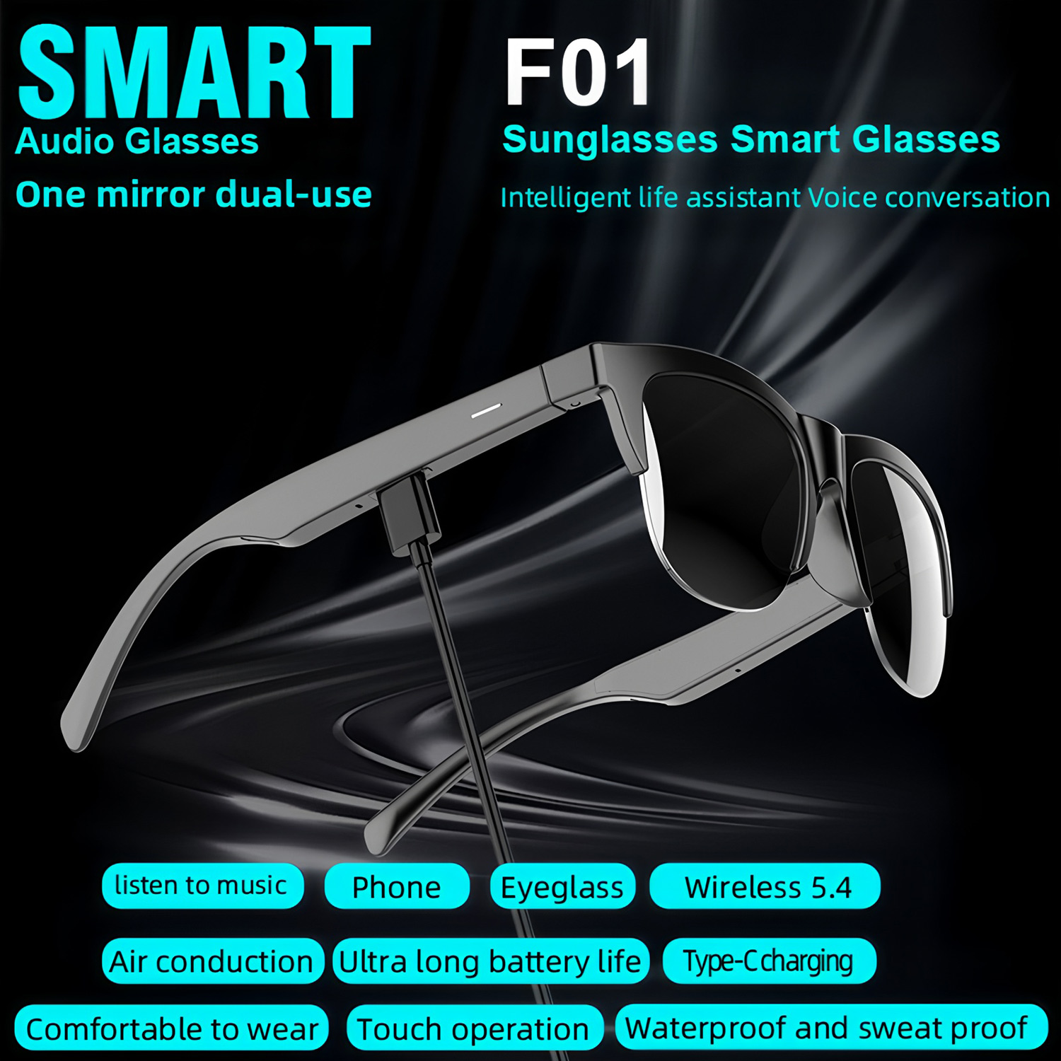 Smart Audio Sunglasses Bluetoo - Bluetooth Headset On Ear 评论和价格